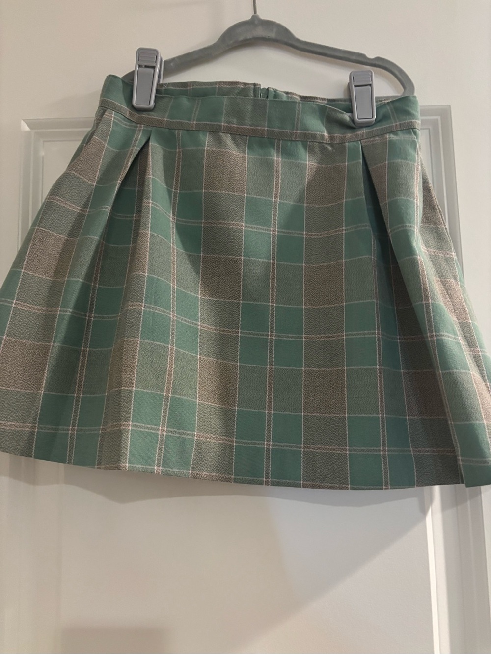The Beaufort Bonnet Company Green Plaid Mini Skirt